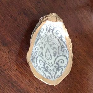 Designer oyster shell jewelry dish
